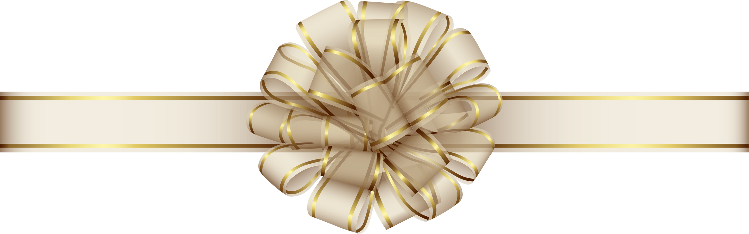 gold transparent bow and ribbon