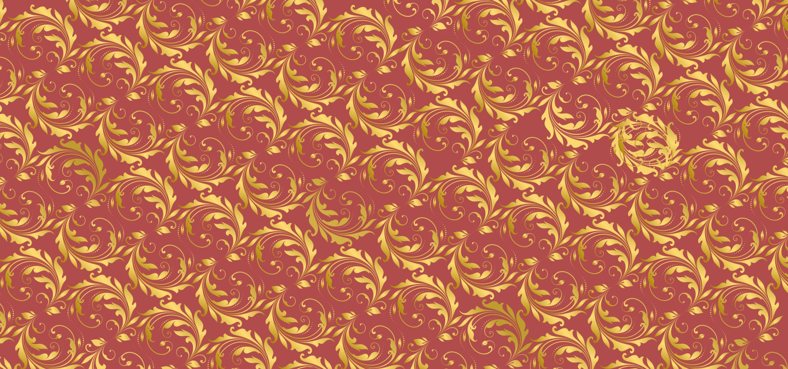 Gold Ornate Leaves Pattern Background