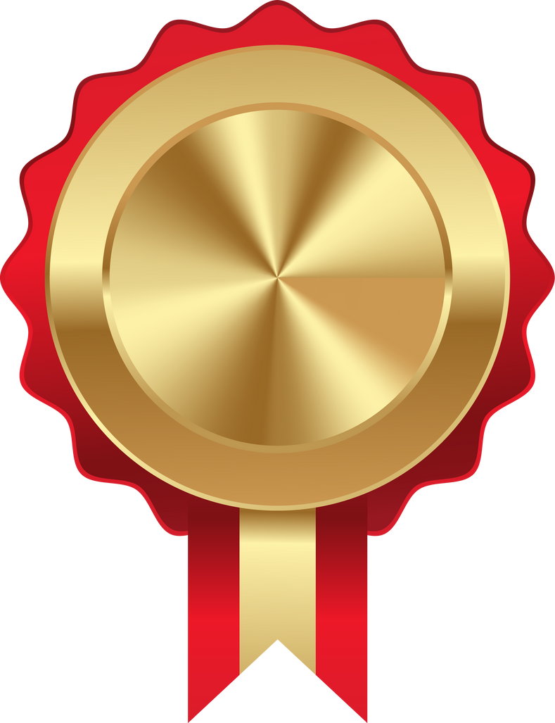 premium medal badge label luxury red gold